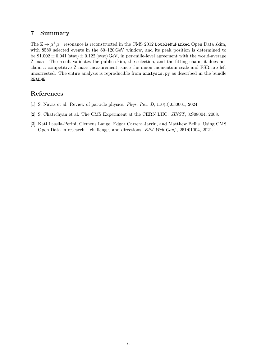 Note page 6: summary and references